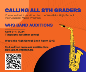 Flyer with audition date and location